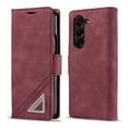 thumbnail image 1 of Dteck for Samsung Galaxy Z Fold 5 Case Wallet with Card Holder, Soft PU Leather Magnetic Closure Shockproof Protective Phone Cover for Z Fold 5,Winered, 1 of 5