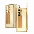 thumbnail image 1 of Dteck for Samsung Galaxy Z Fold 6 2024 Case with Built in Screen Protector, Aluminum Alloy Kickstand Case with Pen, Removable Hinge Protection Holder Full Body Protective Cover,Gold + Dark Gold, 1 of 7