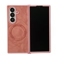 thumbnail image 1 of Dteck for Samsung Galaxy Z Fold 6 5G Case, Magnetic Compatible with MagSafe Accessory Shockproof PU Leather + Soft TPU Shell Ultra Thin Slim Anti-Scratch Protective Case, Pink, 1 of 3