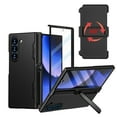 thumbnail image 1 of Dteck for Samsung Galaxy Z Fold 6 Case with Belt Clip Holster & Front Screen Protector, Hinge Protection with Invisible Kickstand Full Body Rugged Protective Case for Samsung Galaxy Z Fold6, Black, 1 of 7