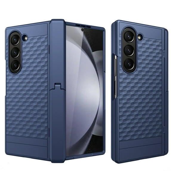 Dteck for Samsung Galaxy Z Fold 6 Case with Built-in Screen Protector, Hinge Protection & Kickstand, Full Body Protective Phone Case for Galaxy Z Fold 6,Blue