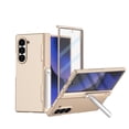 thumbnail image 1 of Dteck for Samsung Galaxy Z Fold 6 Case with Hinge Protection & Kickstand, Convenient Invisible Bracket, Built-in Front Screen Protector Full Body Protective Hinge Case for Samsung Z Fold 6,Rosegold, 1 of 7