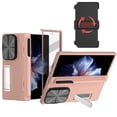 thumbnail image 1 of Dteck for Samsung Galaxy Z Fold 6 Case with S Pen Slot & Hinge Protection Tempered Glass Screen Protector Full-Body Military Drop Phone Case for Z Fold 6 Case with Kickstand & Belt Clip,Rosegold, 1 of 7