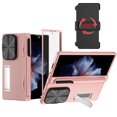 thumbnail image 1 of Dteck for Samsung Galaxy Z Fold 6 Case with S Pen Slot & Hinge Protection Tempered Glass Screen Protector Full-Body Military Drop Phone Case for Z Fold 6 Case with Kickstand & Belt Clip,Pink, 1 of 1