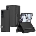 thumbnail image 1 of Dteck for Samsung Galaxy Z Fold 6 Case with S Pen Slot & Kickstand, Built-in Screen Protector Full-Body Protection Anti-Scratch Magnetic Closure Leather Flip Case for Z Fold 6,Black, 1 of 7