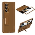 thumbnail image 1 of Dteck for Samsung Galaxy Z Fold 6 Case with Screen Protector, Hinge Protector Fine Leather & Metal Protective Phone Case with Kickstand for Galaxy Z Fold6, Coffee, 1 of 6