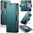 thumbnail image 1 of Dteck for Samsung Galaxy Z Fold 6 Case Wallet with 3 Card Slots Kickstand, PU Leather RFID Blocking Flip Folio Cover with TPU Shockproof Interior Shell Compatible with Samsung Z Fold6 2024,Green, 1 of 9