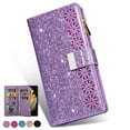 thumbnail image 1 of Dteck for Samsung Galaxy Z Fold 6 Case, Z Fold6 5G Wallet Case for Women Men with Card Holder Zipper Wristlet Luxury PU Leather Case for Samsung Galaxy Z Fold 6,Purple, 1 of 7