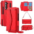 thumbnail image 1 of Dteck for Samsung Galaxy Z Fold 6 Wallet Case with S Pen Holder for Women, Crossbody Wallet Z Fold 6 Phone Case with 12-Card Slots, PU Leather Flip Case with Strap Wristlet & Shoulder Strap,Red, 1 of 8