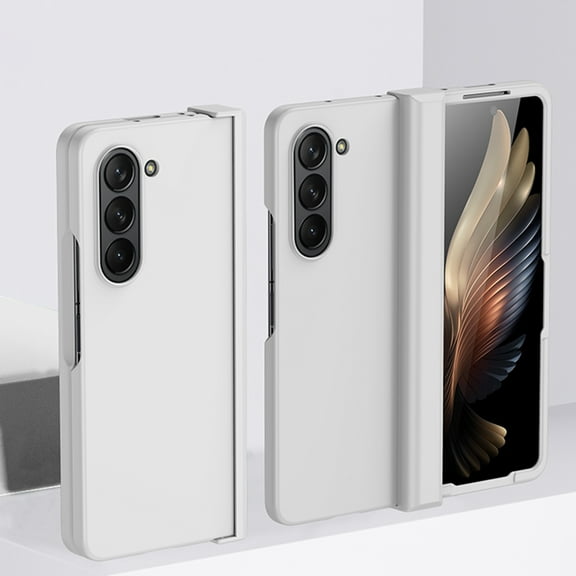 Dteck for Samsung Galaxy Z Fold 7 5G Case, Shockproof Hinge Protection Drop Protection Mobile Phone Case Stylish PC Ultra Thin Shell for Men and Women, White