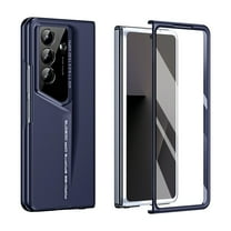 Dteck for Samsung Galaxy Z Fold 7 Case with Built-in Front Screen Protector,Ultra Thin Hard PC Shockproof Anti-Scratches Protective Cover for Galaxy Z Fold 7,Darkblue