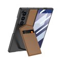 thumbnail image 1 of Dteck for Samsung Galaxy Z Fold 7 Case with Card Holder Stand, Compatible with Wireless Charging, Built-in Screen Protector Full Body Shockproof Protective Phone Cover for Galaxy Z Fold7,Brown, 1 of 8
