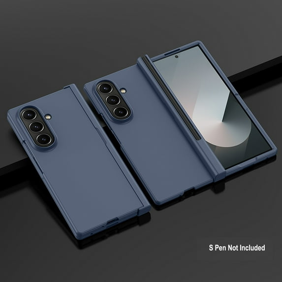 Dteck for Samsung Galaxy Z Fold 7 Case with S Pen Holder, Shockproof Full Hinge Protection Hard Cover with Front Screen Protector for Samsung Galaxy Z Fold7 5G 2025,Blue