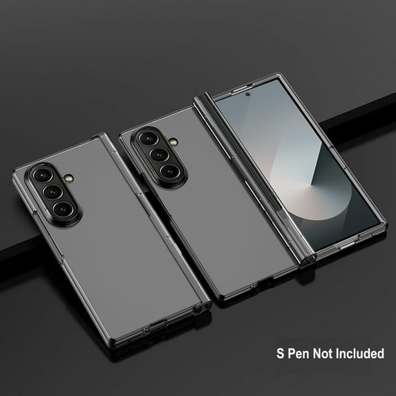 Dteck for Samsung Galaxy Z Fold 7 Case with S Pen Holder, Shockproof Full Hinge Protection Hard Cover with Front Screen Protector for Samsung Galaxy Z Fold7 5G 2025,Clear