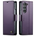 thumbnail image 1 of Dteck for Samsung Galaxy Z Fold 7 Case Wallet with 3 Card Slots Kickstand, PU Leather RFID Blocking Flip Folio Cover with TPU Shockproof Interior Shell Compatible with Samsung Z Fold7 2025,Purple, 1 of 8