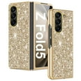 thumbnail image 1 of Dteck for Samsung Galaxy Z Fold 7 Case, Z Fold5 Glitter Case for Women Girls, Slim Ultra Thin Matte Sparkle Shiny Hard PC Shockproof Protective Cover for Samsung Galaxy Z Fold7,Gold, 1 of 7
