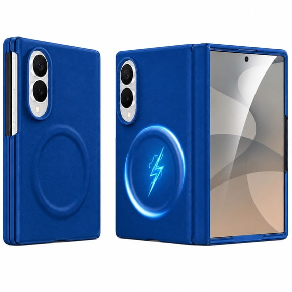 Dteck for Samsung Galaxy Z Fold 8 Case with Screen Protector, Compatible with MagSafe, Hinge Protection Full Body Shockproof Rugged Phone Cover,Dark Blue