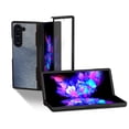 thumbnail image 1 of Dteck for Samsung Galaxy Z Fold6 Case, Shockproof Full Body Protection with Screen Protector Lychee Pattern PU Leather Anti-Drop Phone Case Cover Compatible with Galaxy Z Fold 6 5G, Grayblue, 1 of 7