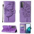 thumbnail image 1 of Dteck Samsung S21 Plus Wallet Case, Magnetic Closure Flip PU Leather Wrist Strap Credit Card Holder Slots With Kickstand Butterfly Patterned Shockproof Cover For Samsung Galaxy S21 Plus, Lightpurple, 1 of 11