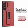 thumbnail image 1 of Dteck for Samsung S24 Ultra Case with Adjustable Elastic Kickstand, Shockproof PU Leather Ultra Slim Hybrid Anti-slip PU Leather Protective Rugged Cover for Samsung S24 Ultra ,Red, 1 of 8