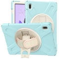 thumbnail image 1 of Dteck Samsung Tab S7 FE 12.4 inch 2021 Tablet Case, Dteck Heavy Duty Hybrid Rugged Shockproof Case 360 degree Handle Grip Kickstand Cover with Pencil Cap Holder for Samsung SM-T730/T736B, Lightblue, 1 of 1