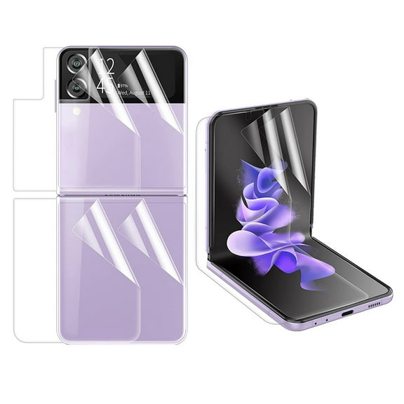 Dteck Screen Film Protector with Case Cover for Samsung Galaxy Z Flip 3, 2 Count