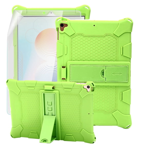 Dteck Screen Protector Case for Apple iPad 8th Generation 10.2" (2020),Shockproof Hybrid Rubber Protective Kickstand iPad 7th Gen 10.2-inch (2019) Cover with Soft PET Film,Green