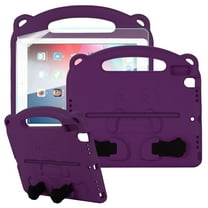 Dteck with Screen Protector Case for Apple iPad 9th Generation 10.2" (2021),Shockproof Kids Safe Light Weight Handle Kickstand iPad 8th/7th Gen 10.2" Case EVA Foam Protective Cover,Purple