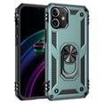 thumbnail image 1 of Dteck Screen Protector Case For Apple iPhone 12 mini 5G (5.4 inches),Shockproof Rubber Armor Case Hybrid Rugged Hard PC Back Phone Ring Kickstand Cover,Darkgreen, 1 of 2
