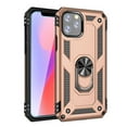 thumbnail image 1 of Dteck Screen Protector Case For Apple iPhone 12 Pro Max 6.7-inch 5G Shockproof Rubber Armor Case Hybrid Rugged Hard PC Back Phone Ring Kickstand Cover with Tempered Glass Film,Gold, 1 of 2