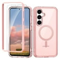 thumbnail image 1 of Dteck with Screen Protector Case for Samsung Galaxy S25,Compatible with Mag-Safe Slim TPU+PC Full-Body Stylish Shockproof Protective Transparent Cover,Pink, 1 of 6