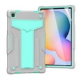 thumbnail image 1 of Dteck with Screen Protector Case for Samsung Galaxy Tab A7 10.4" SM-T500 T505 (2020 Released) 10.4-inch,Shockproof 3-layer-protection Hybrid Rubber Hard PC Back Kickstand Cover,Gray+Mint, 1 of 4