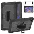 thumbnail image 1 of Dteck Screen Protector Case for Samsung Galaxy Tab A9 8.7-inch (SM-X110/X115/X117),Heavy Duty Rotating Stand Rugged Rubber Case Shockproof PC Cover with Adjustable Hand/Shoulder Strap,Black, 1 of 7