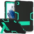 thumbnail image 1 of Dteck with Screen Protector Case for Samsung Galaxy Tab A9 Plus 11-inch (X210/X215/X216/X218),Shockproof 3-Layer Protection Kickstand Case Heavy Duty Cover for Galaxy Tab A9+,Black+Mint, 1 of 7