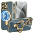 thumbnail image 1 of Dteck Screen Protector Case for iPhone 14 Pro Max,Magnetic Plating TPU Case Lens Camera Protector Mag-Safe Invisible Stand Shockproof Back Cover,Grayblue, 1 of 9
