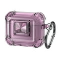 thumbnail image 1 of Dteck Secure Lock Case for AirPods 3rd Generation (2021) Case, Transparent Protective Case with Keychain (Anti-Drop Lock),Purple, 1 of 6