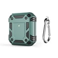 thumbnail image 1 of Dteck Shockproof Case for AirPods 2 & 1, Compatible Wireless Charging, Hybrid Rugged Full Body Hard Shell Case with Metal Keychain, Front LED Visible, Green, 1 of 7