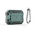 thumbnail image 1 of Dteck Shockproof Case for AirPods Pro, Compatible Wireless Charging, Hybrid Rugged Full Body Hard Shell Case with Metal Keychain, Front LED Visible, Green, 1 of 7