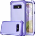 thumbnail image 1 of Dteck Shockproof Case Compatible with Samsung Galaxy Note 8, Heavy Duty Full body Protection 3 Layer Hybrid Rugged Protective Cover (No Built-in Screen Protector), Light Purple, 1 of 9