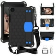thumbnail image 1 of Dteck Shockproof Case Compatible with Samsung Galaxy Tab A 8.0 inch 2019 Model SM-T290 T295 T297, Heavy Duty Rugged Hybrid Drop-Proof Kickstand Case With Shoulder Strap, Black/Blue, 1 of 7