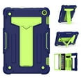 thumbnail image 1 of Dteck Shockproof Case For Kindle Fire HD 8 / HD8 Plus (10th Generation, 2020), Heavy Duty Rugged Hybrid Case High Impact Kickstand Protective Cover (no built-in screen protector), Navy + Green, 1 of 5