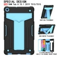 thumbnail image 1 of Dteck Shockproof Case For Samsung Galaxy Tab A 10.1 2019 Model SM-T510 T515, Heavy Duty Rugged Hybrid Case High Impact Full Body Kickstand Protective Cover (no built-in screen protector), Black + Blue, 1 of 5