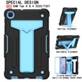 thumbnail image 1 of Dteck Shockproof Case For Samsung Galaxy Tab A 8.4 inch 2020 Model SM-T307, Heavy Duty Rugged Hybrid Case High Impact Full Body Kickstand Protective Cover (no built-in screen protector), Black + Blue, 1 of 4