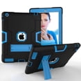 thumbnail image 1 of Dteck Shockproof Case For iPad 2 3 4, Heavy Duty Hybrid Kickstand Back Cover Black/Blue, 1 of 5