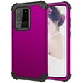 thumbnail image 1 of Dteck Shockproof Case For Samsung Galaxy S20 Ultra / S20 Ultra 5G (2020 Release), Full-Body Dual Layer Rugged Case with Tempered Glass Screen Protector Cover, Purple, 1 of 11