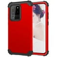 thumbnail image 1 of Dteck Shockproof Case For Samsung Galaxy S20 Ultra / S20 Ultra 5G (2020 Release), Full-Body Dual Layer Rugged Case with Tempered Glass Screen Protector Cover, Red, 1 of 11