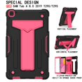 thumbnail image 1 of Dteck Shockproof Case For Samsung Galaxy Tab A 8.0 2019 Model SM-T290 T295, Heavy Duty Rugged Hybrid Case High Impact Full Body Kickstand Protective Cover (no built-in screen protector), Black + Rose, 1 of 5