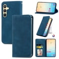 thumbnail image 1 of Dteck Shockproof Case for Samsung Galaxy A54, Magnetic PU Leather Flip Back Cover Foldable Cover Card Holder Slot Stand for Galaxy A54 5G,Blue, 1 of 6