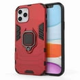 thumbnail image 1 of Dteck Shockproof Case For iPhone 12 Mini 5.4 [Magnetic Car Mount] Heavy Duty Armor Protective Rugged 2 in 1 Shock-Absorbing Case with 360 Degree Rotation Ring Case, Red, 1 of 1