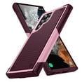 thumbnail image 1 of Dteck Shockproof for Samsung Galaxy S22 Ultra Case Military Grade Drop Tested Heavy Duty 3 in 1 Hybrid Hard Back & Soft Edge Slim Protective Galaxy S22 Ultra Case,Rose, 1 of 8